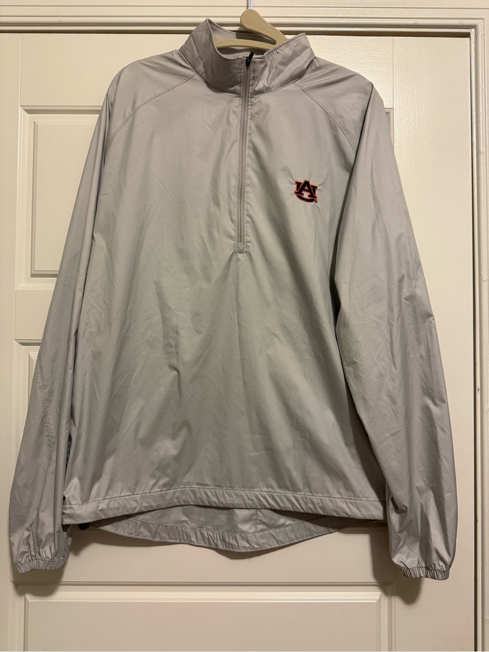 Peter Millar Auburn Tigers AU Windbreaker Pullover Jacket Gray Size Small